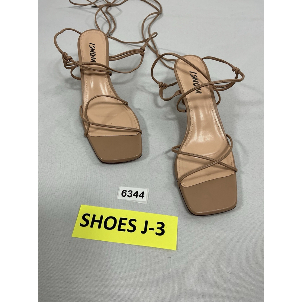 Womans Isnom Strappy Gladiator Style Sandals Size 10 Tan Open Toe Heel